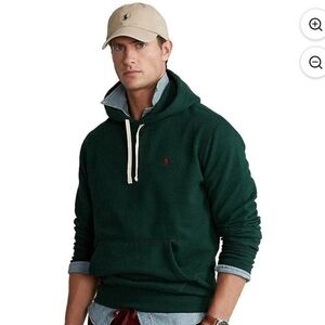 Polo Ralph Lauren FIRE! NWT! Cabin Fleece Hooded Sweatshirt in College Green. Lg